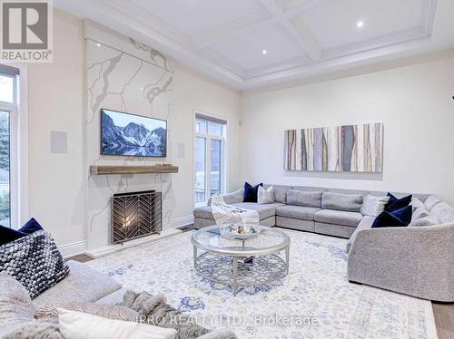 51 Classic Drive, Brampton, ON - Indoor Photo Showing Living Room With Fireplace