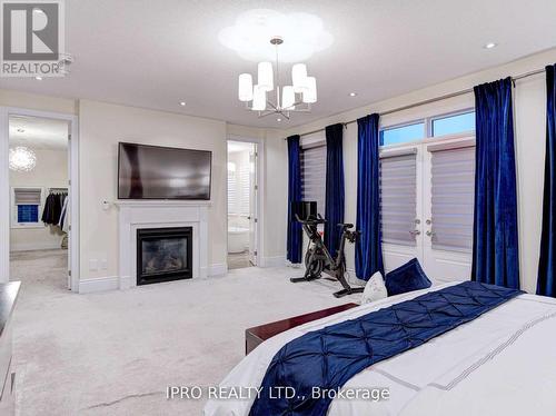 51 Classic Drive, Brampton, ON - Indoor Photo Showing Bedroom With Fireplace