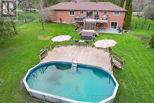 2248 Thomson Crescent, Severn, ON - Outdoor With Above Ground Pool With Deck Patio Veranda With Backyard