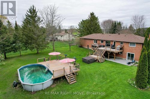 2248 Thomson Crescent, Severn, ON - Outdoor With Above Ground Pool With Deck Patio Veranda With Backyard