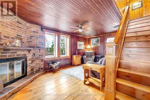 1080 Mississagagon Lake Road, North Frontenac, ON - Indoor With Fireplace