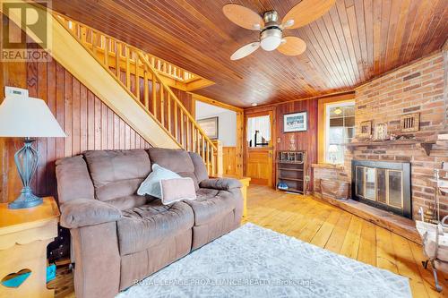 1080 Mississagagon Lake Road, North Frontenac, ON - Indoor Photo Showing Living Room With Fireplace