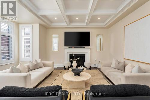 3269 Charles Biggar Drive, Oakville, ON - Indoor Photo Showing Living Room With Fireplace