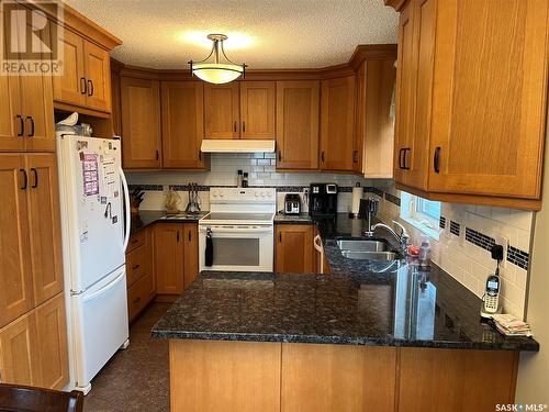 423 Qu'Appelle Street, Weyburn, SK - Indoor Photo Showing Kitchen With Double Sink