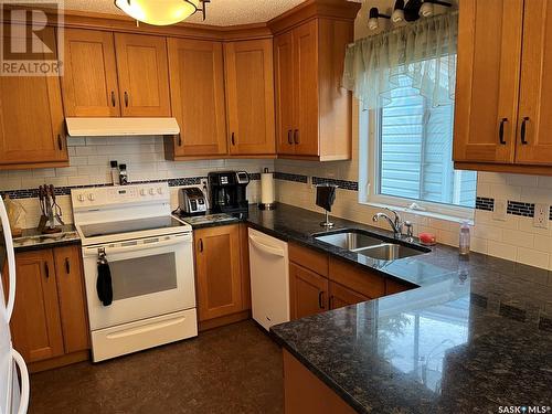 423 Qu'Appelle Street, Weyburn, SK - Indoor Photo Showing Kitchen With Double Sink