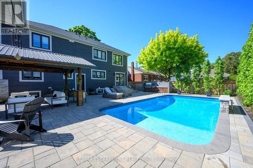 402 Pepper Drive, Burlington, ON - Outdoor With In Ground Pool With Deck Patio Veranda
