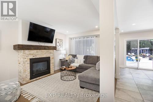 57 Glen Dhu Drive, Whitby, ON - Indoor Photo Showing Living Room With Fireplace