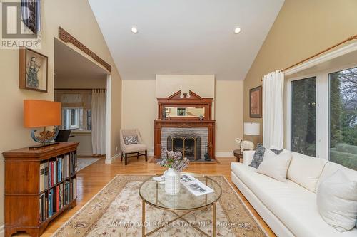 1500 Trenholme Drive, Mississauga, ON - Indoor Photo Showing Living Room With Fireplace