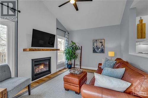 22 Fernbrook Place, Kanata, ON - Indoor Photo Showing Living Room With Fireplace