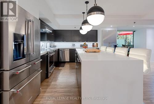 117 - 55 Stewart Street, Toronto, ON - Indoor Photo Showing Kitchen With Stainless Steel Kitchen With Upgraded Kitchen