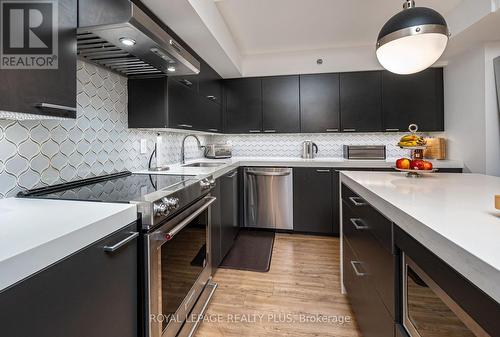 117 - 55 Stewart Street, Toronto, ON - Indoor Photo Showing Kitchen With Stainless Steel Kitchen With Upgraded Kitchen