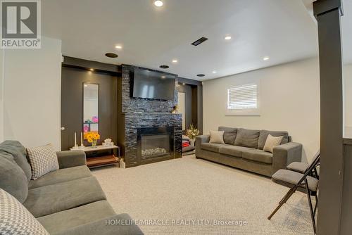 41 Fieldview Crescent, Whitby, ON - Indoor Photo Showing Living Room With Fireplace