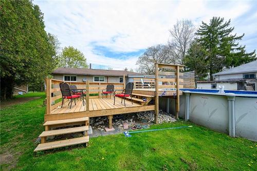 41 Foss Road, Welland, ON - Outdoor With Above Ground Pool With Deck Patio Veranda