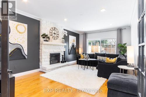 140 Bathgate Drive, Toronto, ON - Indoor Photo Showing Living Room With Fireplace