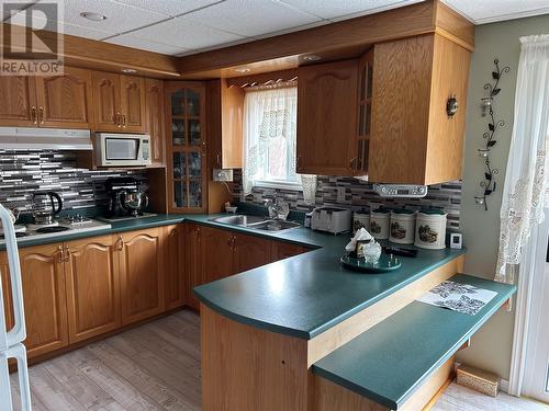 162 Main Road, Summerford, NL - Indoor Photo Showing Kitchen With Double Sink