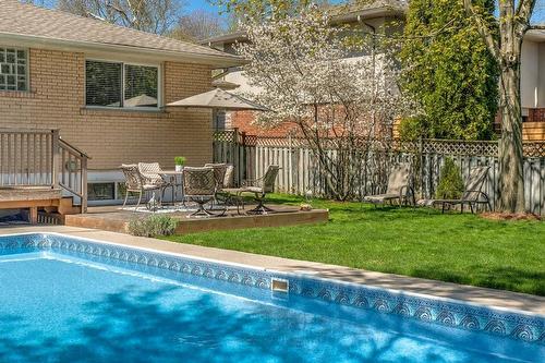 4456 Tremineer Avenue, Burlington, ON - Outdoor With In Ground Pool With Deck Patio Veranda