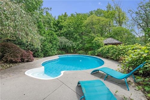 39 Hilts Drive, Stoney Creek, ON - Outdoor With In Ground Pool With Backyard