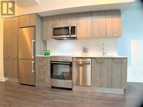 2406 - 28 Wellesley Street E, Toronto, ON - Indoor Photo Showing Kitchen With Stainless Steel Kitchen