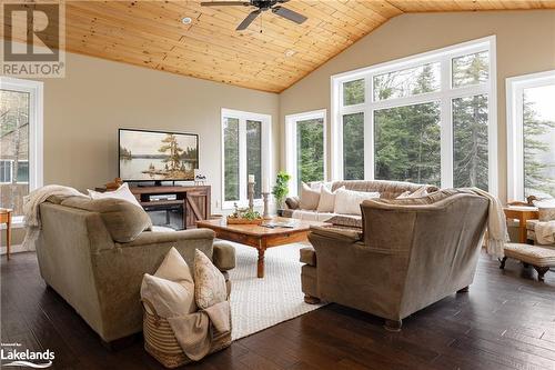 Custom 2017 Home - 1305 Bellwood Acres Road, Lake Of Bays, ON - Indoor Photo Showing Living Room