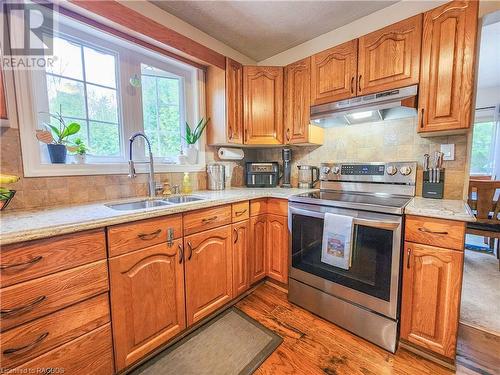 74 Spry Lake Road, Oliphant, ON - Indoor Photo Showing Kitchen With Double Sink