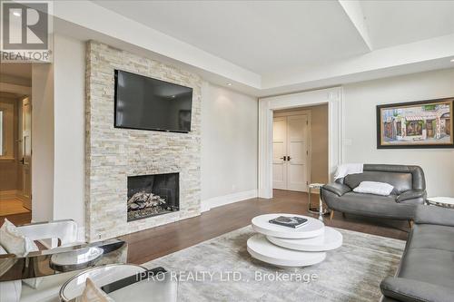 1037 Lakeshore Road W, Oakville, ON - Indoor Photo Showing Living Room With Fireplace