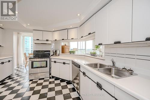 Ph201 - 1271 Walden Circle, Mississauga, ON - Indoor Photo Showing Kitchen With Double Sink