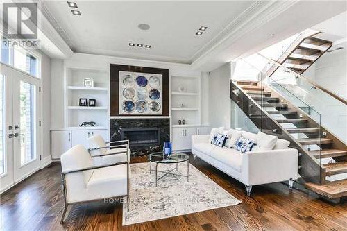 280 Poyntz Avenue, Toronto, ON - Indoor Photo Showing Living Room With Fireplace