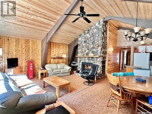 58 Chamakese Resort, Chitek Lake, Chitek Lake, SK - Indoor Photo Showing Other Room With Fireplace