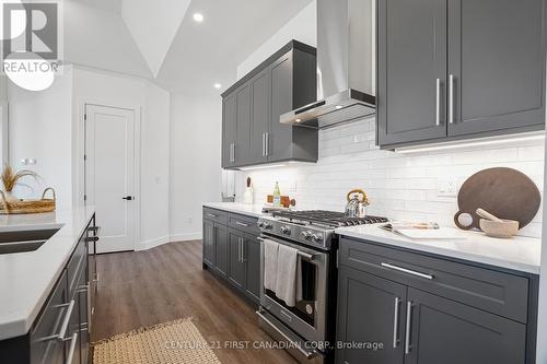 80 Queen Street, North Middlesex, ON - Indoor Photo Showing Kitchen With Double Sink With Upgraded Kitchen
