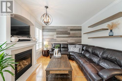 12 Teston Street, Brampton, ON - Indoor Photo Showing Living Room With Fireplace