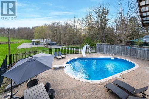 1222 Concession Rd 8 Road, Adjala-Tosorontio, ON - Outdoor With In Ground Pool With Deck Patio Veranda With Backyard