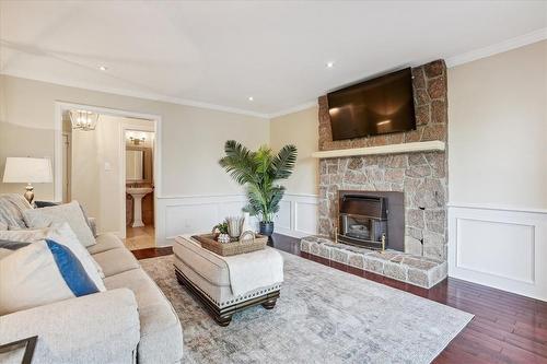 1360 Winterberry Drive, Burlington, ON - Indoor Photo Showing Living Room With Fireplace