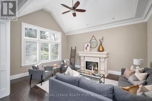 1394 Victor Avenue, Mississauga, ON - Indoor Photo Showing Living Room With Fireplace