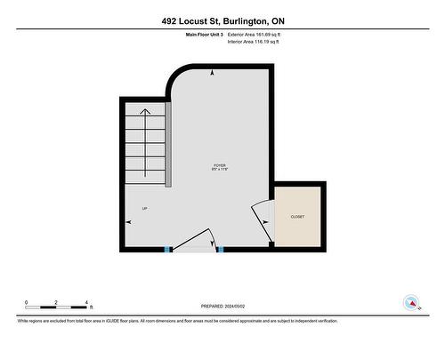 unit 3 main floor plan - 492 Locust Street, Burlington, ON - Other