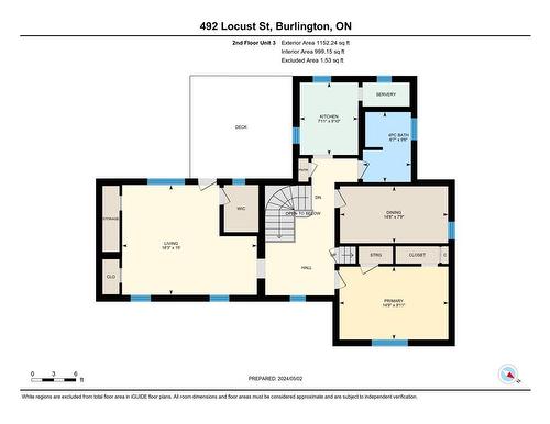 unit 3 2nd floor plan - 492 Locust Street, Burlington, ON - Other