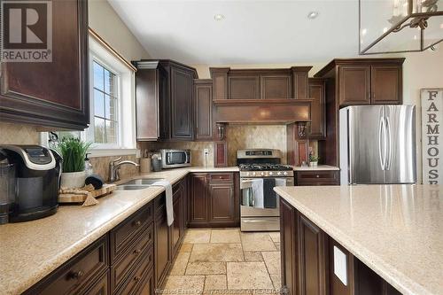 1027 Mersea Road 2, Leamington, ON - Indoor Photo Showing Kitchen With Double Sink
