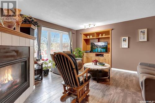 11195 Wascana Meadows, Regina, SK - Indoor Photo Showing Living Room With Fireplace