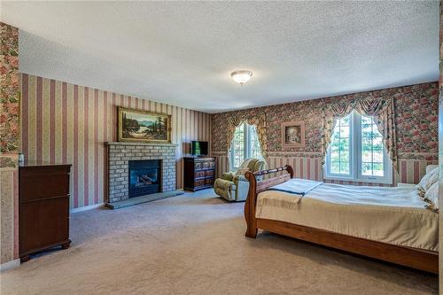 2169 Mystic Court, Burlington, ON - Indoor Photo Showing Bedroom With Fireplace