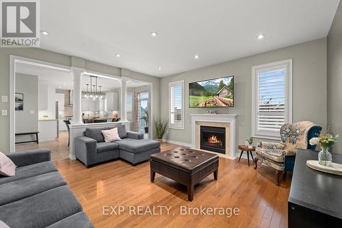 54 Gentle Fox Drive, Caledon, ON - Indoor Photo Showing Living Room With Fireplace