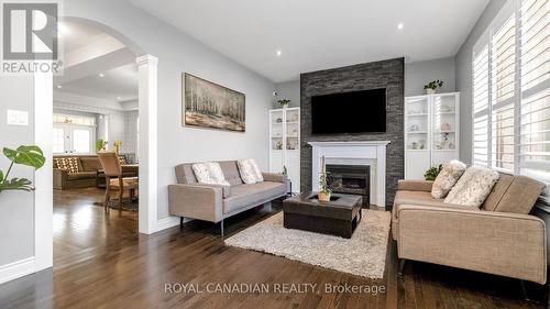 39 Orangeblossom Trail, Brampton, ON - Indoor Photo Showing Living Room With Fireplace