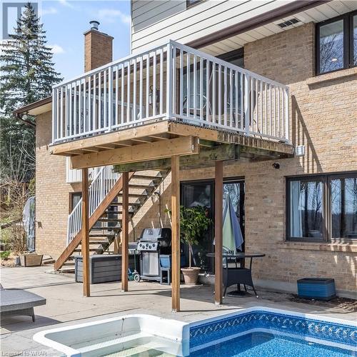355 Edgehill Drive, Kitchener, ON - Outdoor With In Ground Pool With Balcony With Deck Patio Veranda