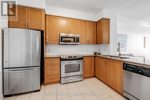 Ph201 - 215 Sherway Gardens Road, Toronto, ON - Indoor Photo Showing Kitchen With Stainless Steel Kitchen With Double Sink