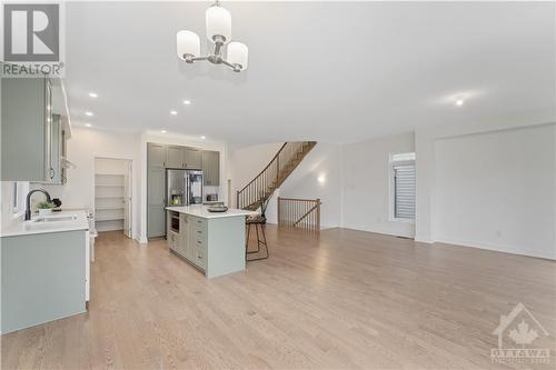 View of main floor  from patio door - 723 Odyssey Way, Ottawa, ON - Indoor Photo Showing Kitchen