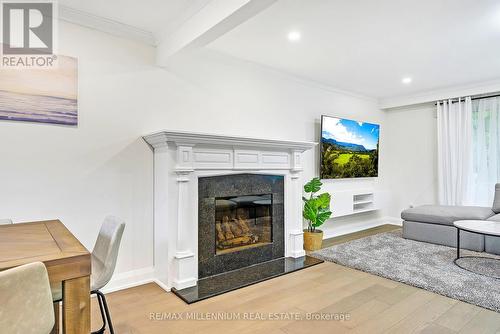 263 Dunforest Avenue, Toronto, ON - Indoor Photo Showing Living Room With Fireplace