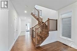 Oak hardwood stairs to second floo - 