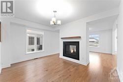 Dining room with 2 sided fireplace - 