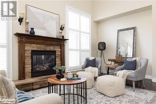 67 Clearbrook Trail, Bracebridge, ON - Indoor Photo Showing Living Room With Fireplace