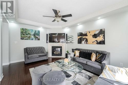 28 Totten Drive, Brampton, ON - Indoor Photo Showing Living Room With Fireplace