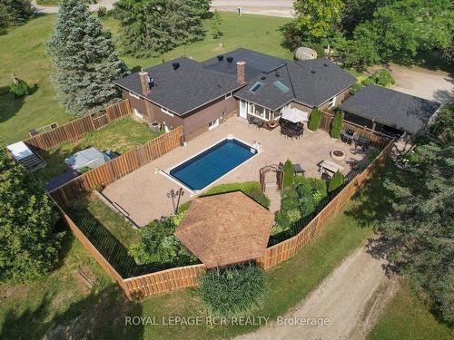 348557 15 Sideroad, Mono, ON - Outdoor With In Ground Pool With Deck Patio Veranda With View
