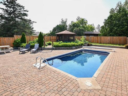 348557 15 Sideroad, Mono, ON - Outdoor With In Ground Pool With Deck Patio Veranda With Backyard